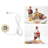Maxbell LED Wood Display Base for 3D Glass Ball Arts Light Display Base for Kids Home Colorful