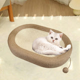 Maxbell Cat Scratcher Bed Multifunctional Lounge Bed for Cats Outdoor Grinding Claws Brown