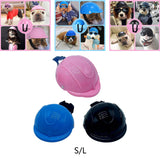 Maxbell Pet Helmet Adjustable Strap Adorable Dog Hard Hat for Hiking Small Dogs Cats S pink