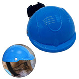 Maxbell Pet Helmet Adjustable Strap Adorable Dog Hard Hat for Hiking Small Dogs Cats L blue