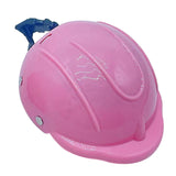 Maxbell Pet Helmet Adjustable Strap Adorable Dog Hard Hat for Hiking Small Dogs Cats L pink