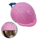 Maxbell Pet Helmet Adjustable Strap Adorable Dog Hard Hat for Hiking Small Dogs Cats L pink