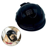 Maxbell Pet Helmet Adjustable Strap Adorable Dog Hard Hat for Hiking Small Dogs Cats L black