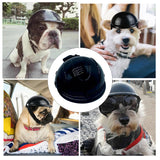 Maxbell Pet Helmet Adjustable Strap Adorable Dog Hard Hat for Hiking Small Dogs Cats L black