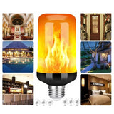 Maxbell E27 Base Bulb Flame Flickering Fire Light Bulb for Party Indoor Outdoor Home E27 Yellow Light