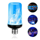 Maxbell E27 Base Bulb Flame Flickering Fire Light Bulb for Party Indoor Outdoor Home E27 Blue Light