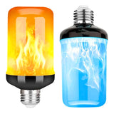 Maxbell E27 Base Bulb Flame Flickering Fire Light Bulb for Party Indoor Outdoor Home E27 Blue Light