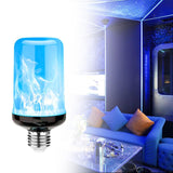 Maxbell E27 Base Bulb Flame Flickering Fire Light Bulb for Party Indoor Outdoor Home E27 Blue Light