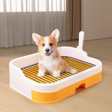 Maxbell Pet Dog Toilet Portable Dog Potty Pan Reusable Anti Splashing Dog Potty Tray Orange White
