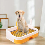Maxbell Pet Dog Toilet Portable Dog Potty Pan Reusable Anti Splashing Dog Potty Tray Orange White