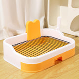Maxbell Pet Dog Toilet Portable Dog Potty Pan Reusable Anti Splashing Dog Potty Tray Orange White