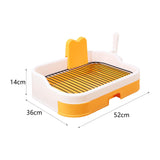 Maxbell Pet Dog Toilet Portable Dog Potty Pan Reusable Anti Splashing Dog Potty Tray Orange White
