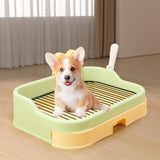 Maxbell Pet Dog Toilet Portable Dog Potty Pan Reusable Anti Splashing Dog Potty Tray Green Orange
