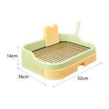 Maxbell Pet Dog Toilet Portable Dog Potty Pan Reusable Anti Splashing Dog Potty Tray Green Orange
