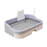 Maxbell Pet Dog Toilet Portable Dog Potty Pan Reusable Anti Splashing Dog Potty Tray Light Gray