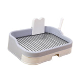 Maxbell Pet Dog Toilet Portable Dog Potty Pan Reusable Anti Splashing Dog Potty Tray Light Gray