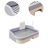 Maxbell Pet Dog Toilet Portable Dog Potty Pan Reusable Anti Splashing Dog Potty Tray Light Gray