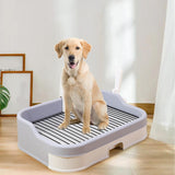 Maxbell Pet Dog Toilet Portable Dog Potty Pan Reusable Anti Splashing Dog Potty Tray Light Gray