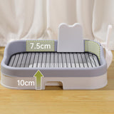 Maxbell Pet Dog Toilet Portable Dog Potty Pan Reusable Anti Splashing Dog Potty Tray Light Gray