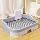 Maxbell Pet Dog Toilet Portable Dog Potty Pan Reusable Anti Splashing Dog Potty Tray Light Gray