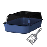 Maxbell Open Top Pet Litter Box Portable Bedpan Kitty Litter Pan Cat Toilet Sand Box blue