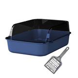 Maxbell Open Top Pet Litter Box Portable Bedpan Kitty Litter Pan Cat Toilet Sand Box blue