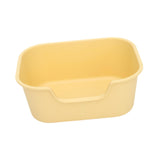 Maxbell Open Top Cat Litter Tray for Cats Under 10kg Easy to Clean Indoor Cats Potty Yellow
