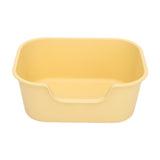 Maxbell Open Top Cat Litter Tray for Cats Under 10kg Easy to Clean Indoor Cats Potty Yellow