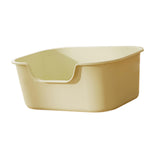 Maxbell Open Top Cat Litter Tray for Cats Under 10kg Easy to Clean Indoor Cats Potty Green