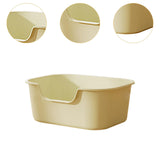 Maxbell Open Top Cat Litter Tray for Cats Under 10kg Easy to Clean Indoor Cats Potty Green