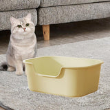Maxbell Open Top Cat Litter Tray for Cats Under 10kg Easy to Clean Indoor Cats Potty Green