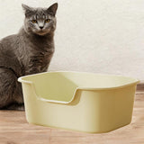 Maxbell Open Top Cat Litter Tray for Cats Under 10kg Easy to Clean Indoor Cats Potty Green