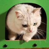 Maxbell Cardboard Cat House 2 Layer Cat Activity Center Versatile Lounge for Pet Toy