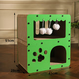 Maxbell Cardboard Cat House 2 Layer Cat Activity Center Versatile Lounge for Pet Toy