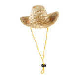 Maxbell Dog Cowboy Woven Hat Holiday Costume Photo Props Adjusatable Pet Cosplay Cap S