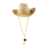 Maxbell Dog Cowboy Woven Hat Holiday Costume Photo Props Adjusatable Pet Cosplay Cap S