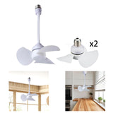 Maxbell Creative Socket Fan Quiet Modern E27 Base Ceiling Fan for Porch Office Halls flexible hose fan