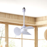 Maxbell Creative Socket Fan Quiet Modern E27 Base Ceiling Fan for Porch Office Halls flexible hose fan