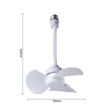 Maxbell Creative Socket Fan Quiet Modern E27 Base Ceiling Fan for Porch Office Halls flexible hose fan