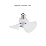 Maxbell Creative Socket Fan Quiet Modern E27 Base Ceiling Fan for Porch Office Halls socket fan