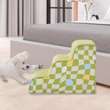 Maxbell Dog Stairs Detachable Washable Cover Compact 3 Steps for High Bed Climbing Bed Couch Green