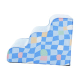 Maxbell Dog Stairs Detachable Washable Cover Compact 3 Steps for High Bed Climbing Bed Couch Blue