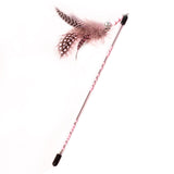 Maxbell Cat Feather Toy Portable Training Toy Cat Teaser Stick for Kitty Cats Indoor Pink