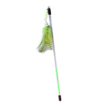 Maxbell Cat Feather Toy Portable Training Toy Cat Teaser Stick for Kitty Cats Indoor Green