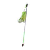 Maxbell Cat Feather Toy Portable Training Toy Cat Teaser Stick for Kitty Cats Indoor Green