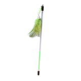 Maxbell Cat Feather Toy Portable Training Toy Cat Teaser Stick for Kitty Cats Indoor Green