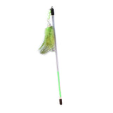 Maxbell Cat Feather Toy Portable Training Toy Cat Teaser Stick for Kitty Cats Indoor Green