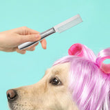Maxbell Pet Hair Comb Cat Shedding Comb Dog Comb for Long and Short Hair Horse Puppy silver single row