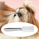 Maxbell Pet Hair Comb Cat Shedding Comb Dog Comb for Long and Short Hair Horse Puppy silver double row