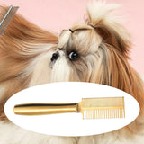 Maxbell Pet Hair Comb Cat Shedding Comb Dog Comb for Long and Short Hair Horse Puppy gold double row